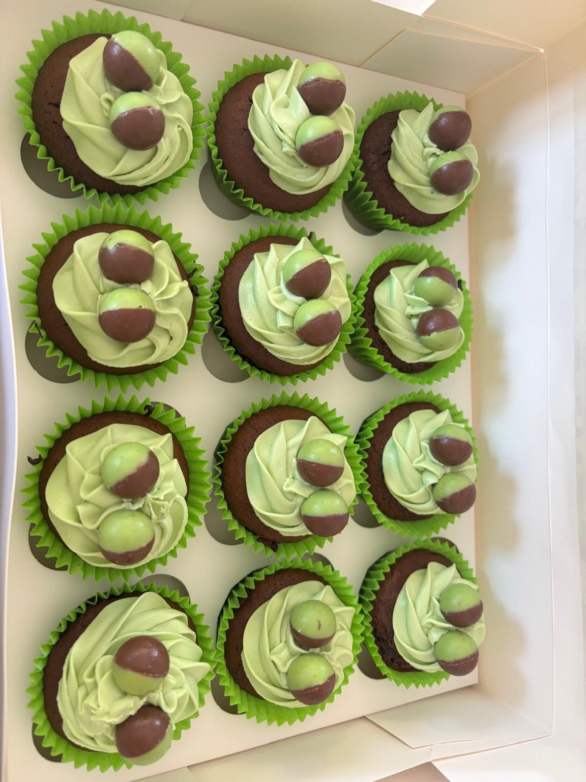 Mint cupcakes by SDL Catering